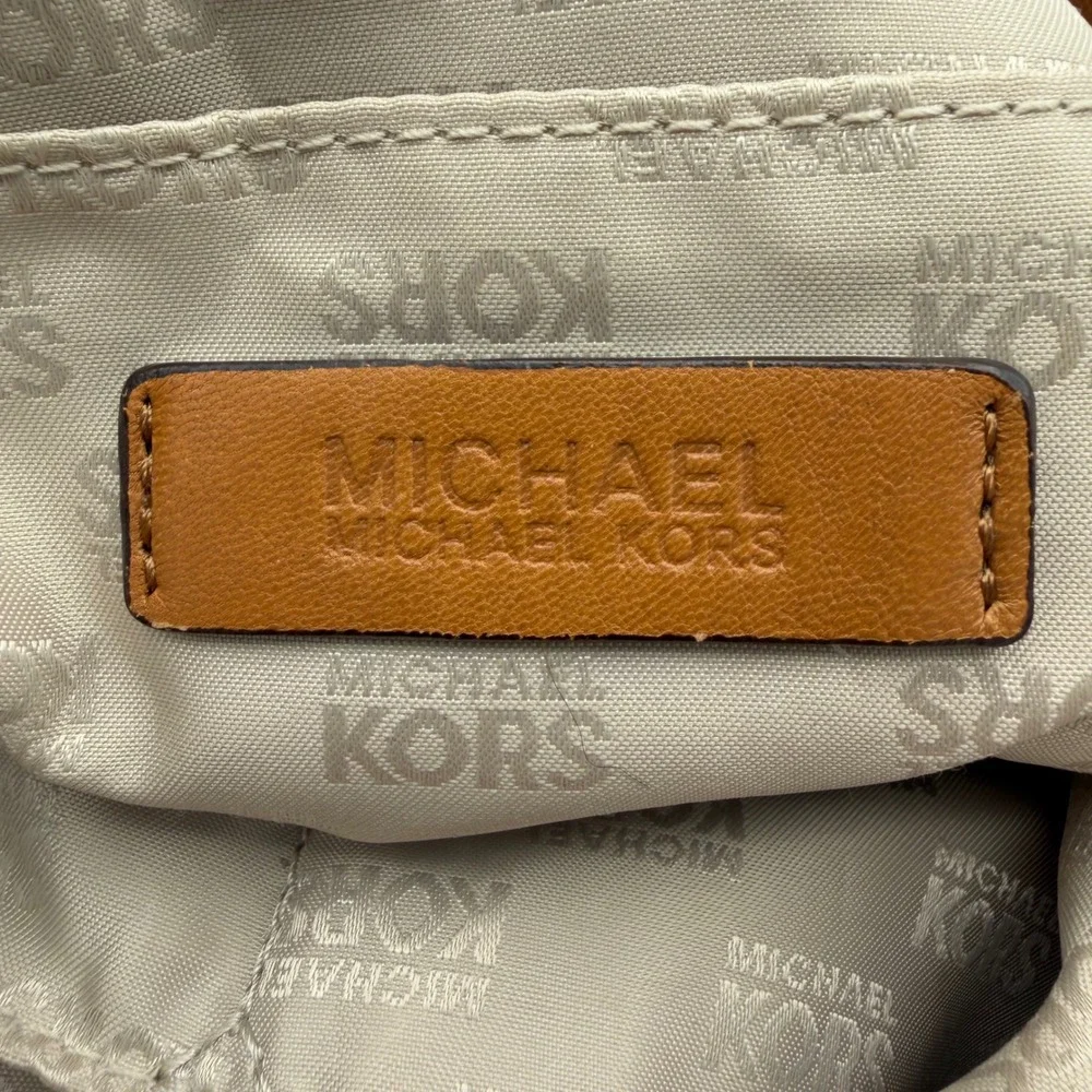Michael Kors‎ Moxley Shoulder Bag Brown Leather Gold Hardware Hobo